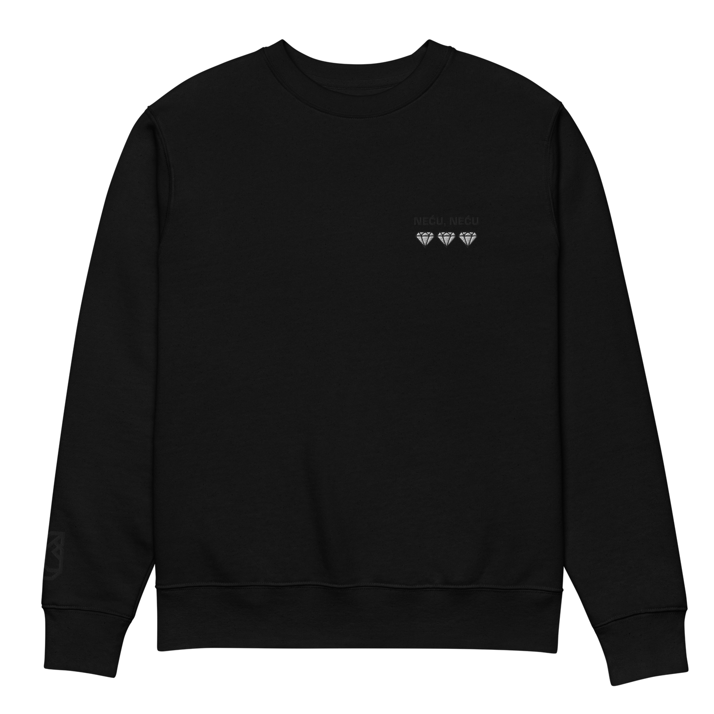 "Neću, neću dijamante" Premium Unisex Eco Cotton Sweatshirt