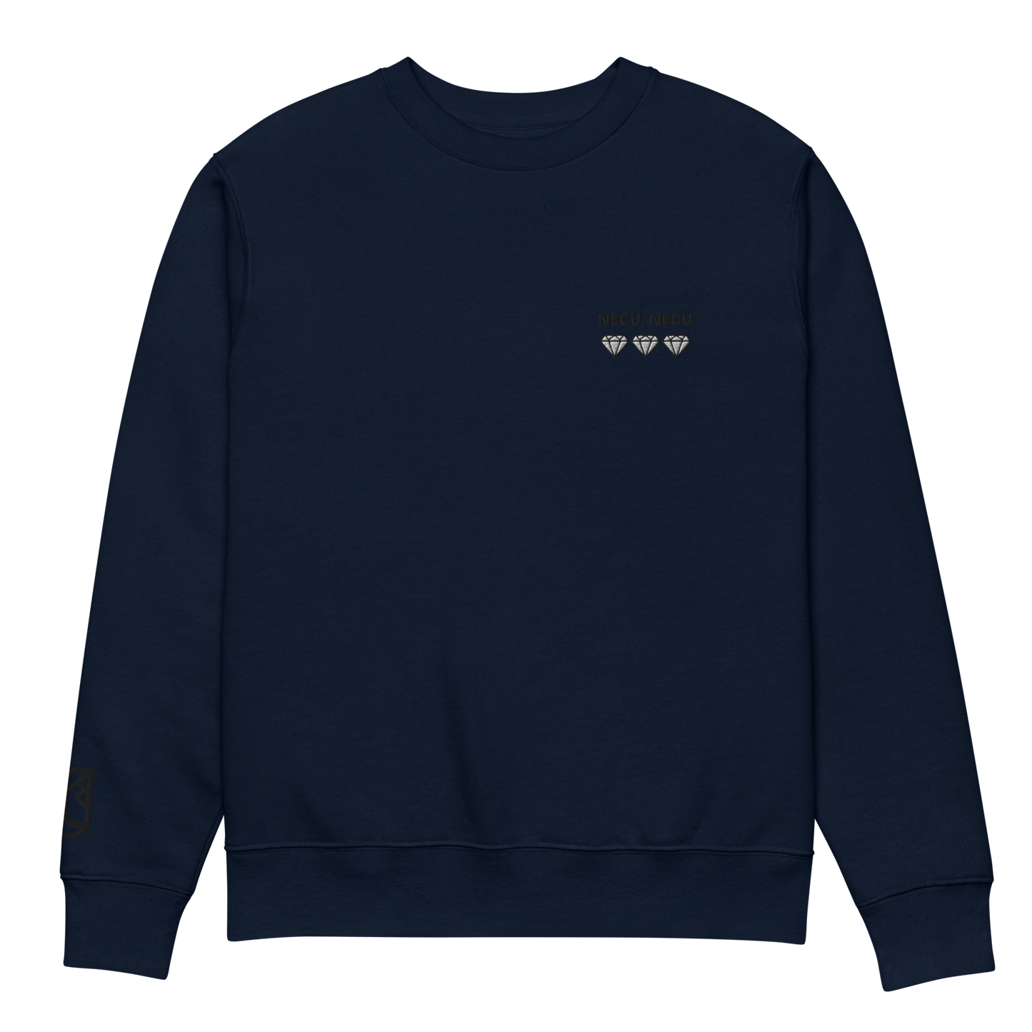 "Neću, neću dijamante" Premium Unisex Eco Cotton Sweatshirt