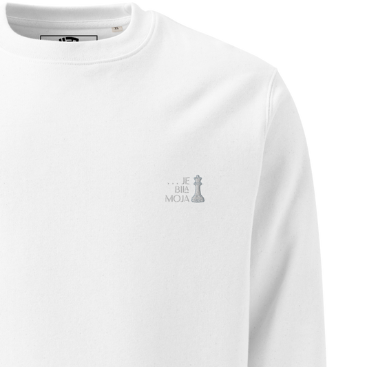 "... je bila moja kraljica" Premium Unisex Eco Cotton Sweatshirt