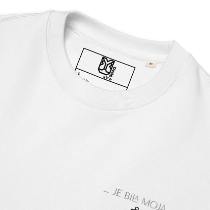 "... je bila moja kraljica" Premium Unisex Eco Cotton Sweatshirt